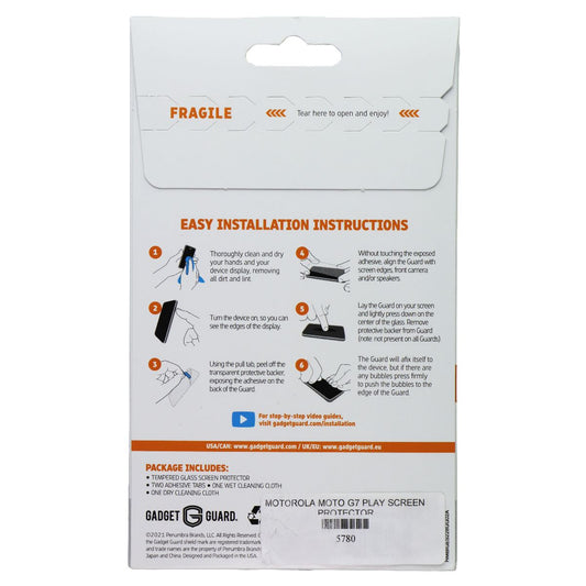 Gadget Guard Tempered Glass Screen Protector for Motorola Moto G7 Play Cell Phone - Screen Protectors Gadget Guard - Simple Cell Bulk Wholesale Pricing - USA Seller