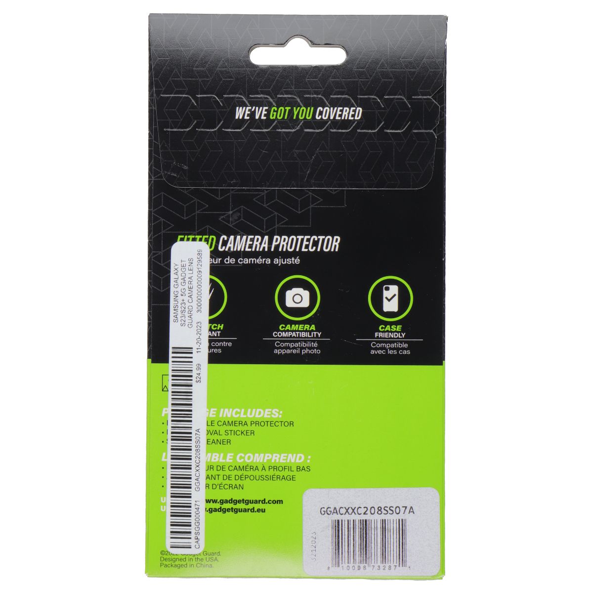 Gadget Guard Camera Protector for Samsung Galaxy (S23/S23+) Cell Phone - Screen Protectors Gadget Guard - Simple Cell Bulk Wholesale Pricing - USA Seller