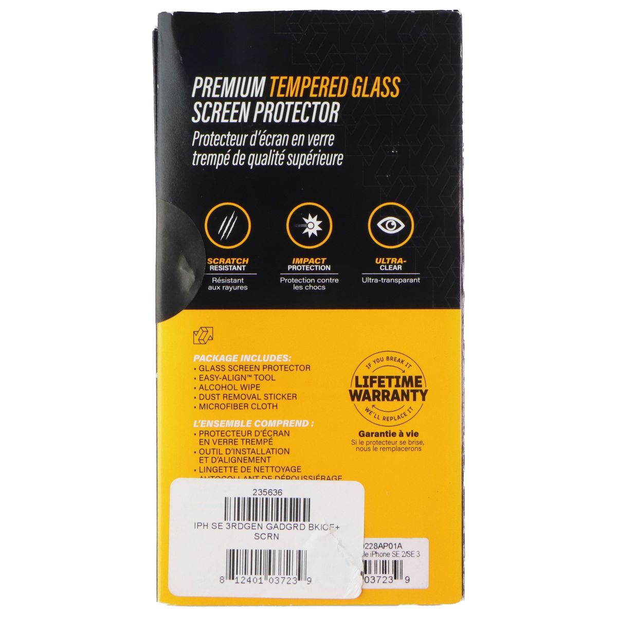 Gadget Guard - Glass Series Screen Protector for Apple iPhone SE 3rd/2nd Gen Cell Phone - Screen Protectors Gadget Guard - Simple Cell Bulk Wholesale Pricing - USA Seller