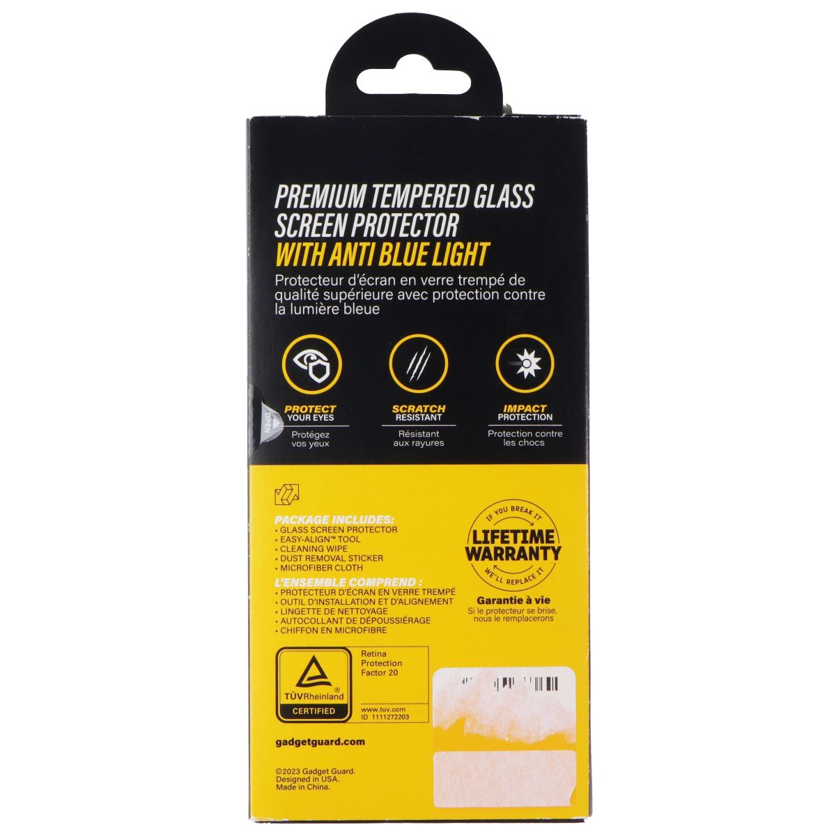 Gadget Guard Glass Screen Protector with Anti Blue Light for Apple iPhone 15 Pro