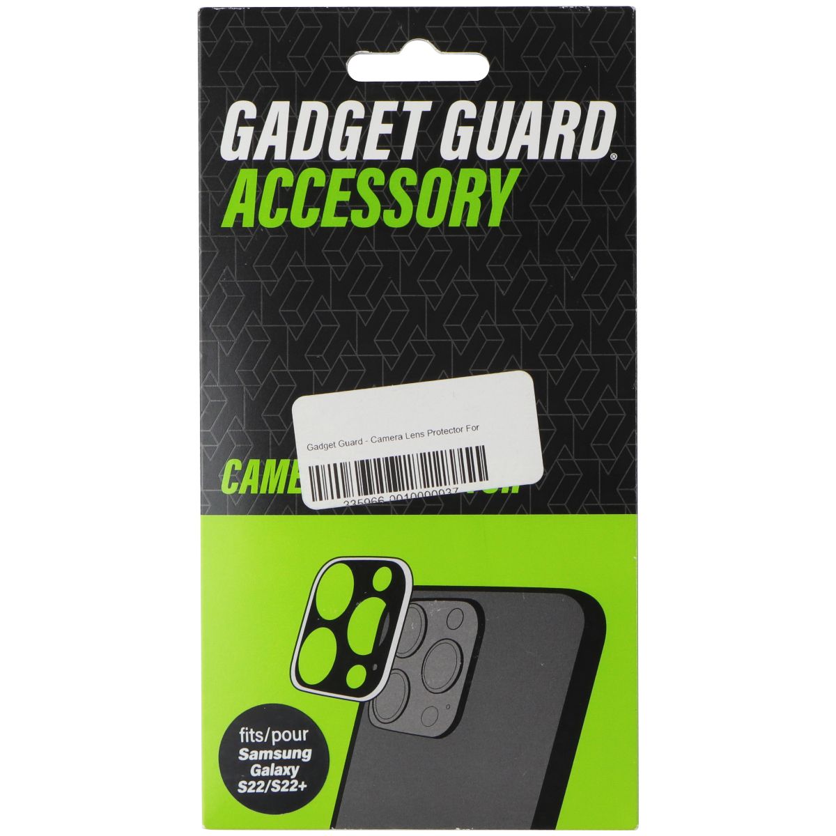 Gadget Guard - Camera Protector for Samsung Galaxy S22 & (S22+) - Black Cell Phone - Screen Protectors Gadget Guard - Simple Cell Bulk Wholesale Pricing - USA Seller