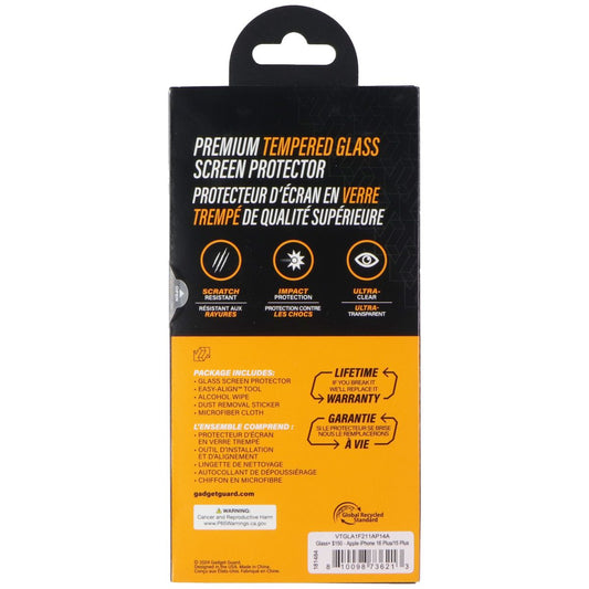 Gadget Guard Glass Screen Protector for Apple iPhone 16 Plus/15 Plus