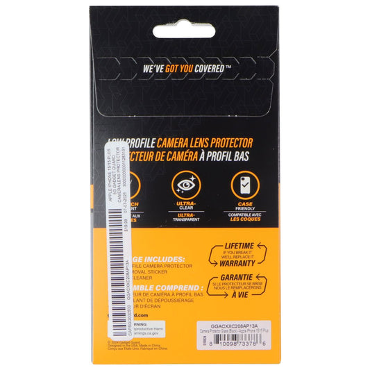 Gadget Guard Glass Camera Protector for Apple iPhone 15 / 15 Plus - Black Cell Phone - Screen Protectors Gadget Guard - Simple Cell Bulk Wholesale Pricing - USA Seller
