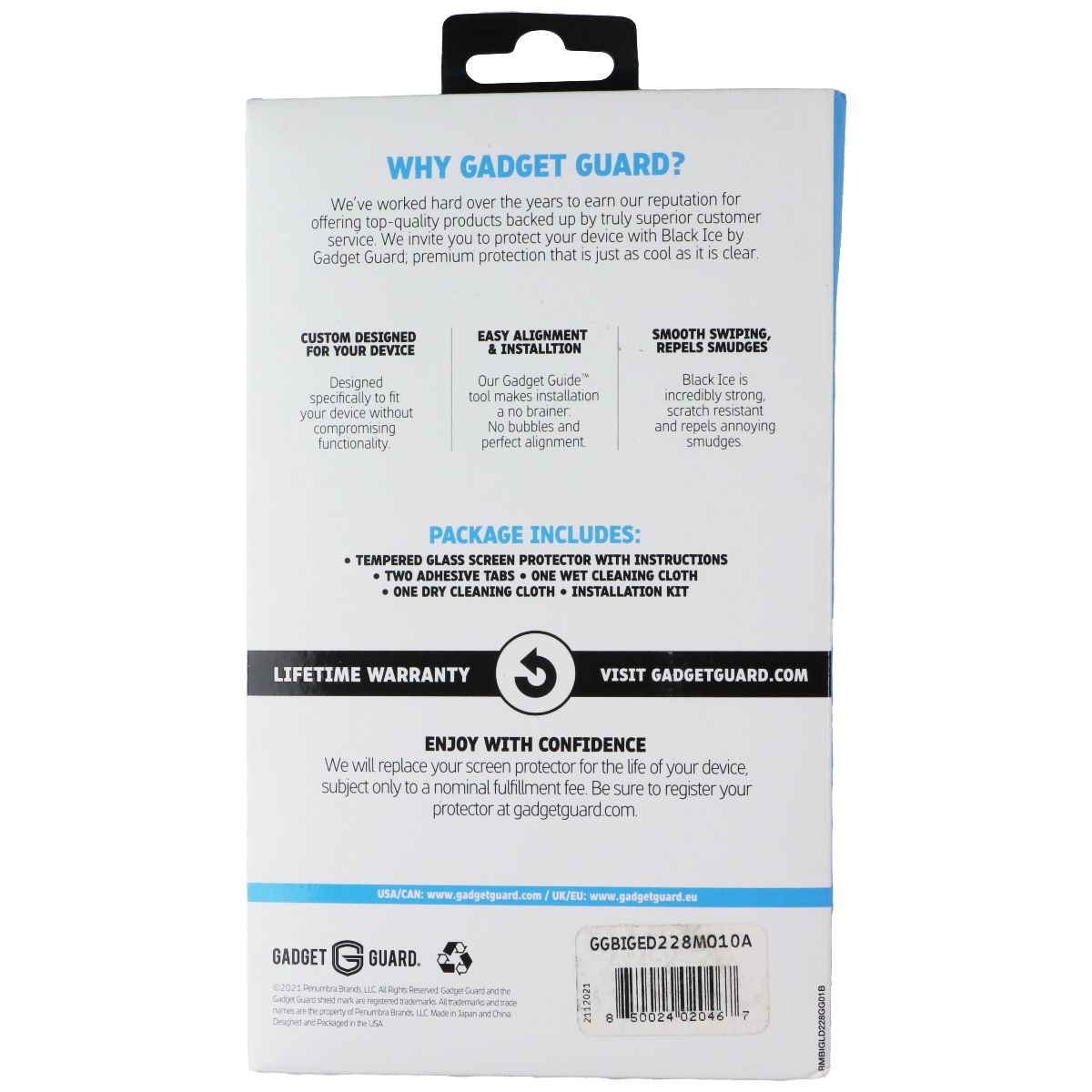 Gadget Guard Black Ice Tempered Glass Screen Protector for Motorola One 5G Ace