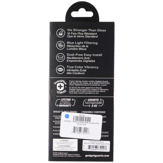 Gadget Guard Glass Pro Screen Protector for Apple iPhone 17 Pro (Blue Light) Cell Phone - Screen Protectors Gadget Guard - Simple Cell Bulk Wholesale Pricing - USA Seller