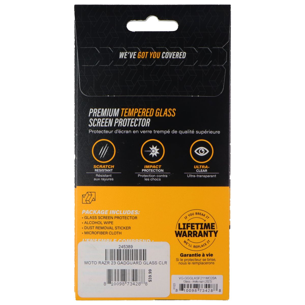 Gadget Guard - Glass Series Screen Protector for Motorola Moto Razr (2023) Cell Phone - Screen Protectors Gadget Guard - Simple Cell Bulk Wholesale Pricing - USA Seller