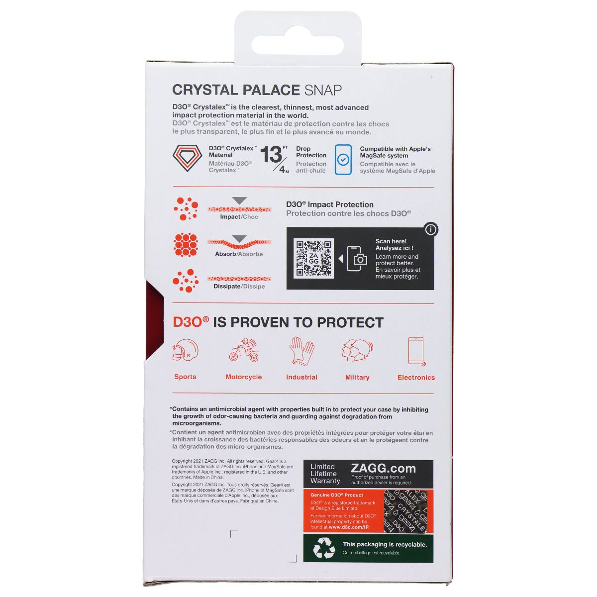 ZAGG Crystal Palace Snap Case with For Magsafe for Apple iPhone 13 mini - Clear Cell Phone - Cases, Covers & Skins Zagg - Simple Cell Bulk Wholesale Pricing - USA Seller