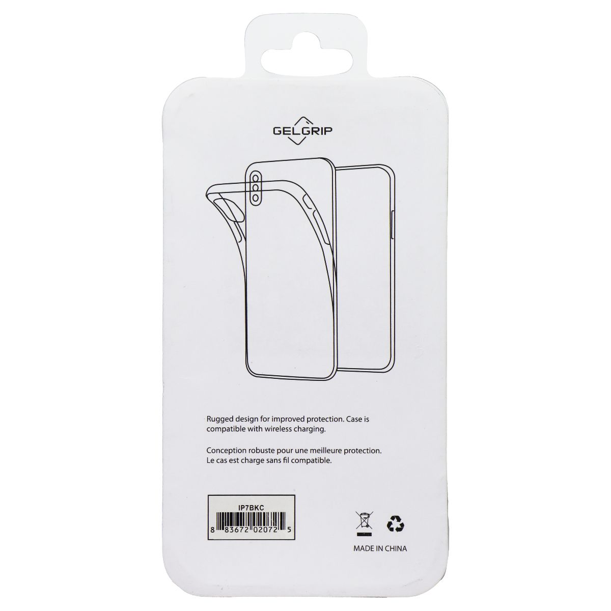 GelGrip Rugged Skin 2.0 Series Case for Apple iPhone 7/8/SE - Black