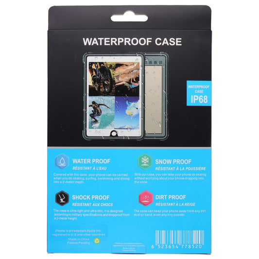 Waterproof Case for Apple iPad (2017/2018) - Black/Clear iPad/Tablet Accessories - Cases, Covers, Keyboard Folios Generic - Simple Cell Bulk Wholesale Pricing - USA Seller
