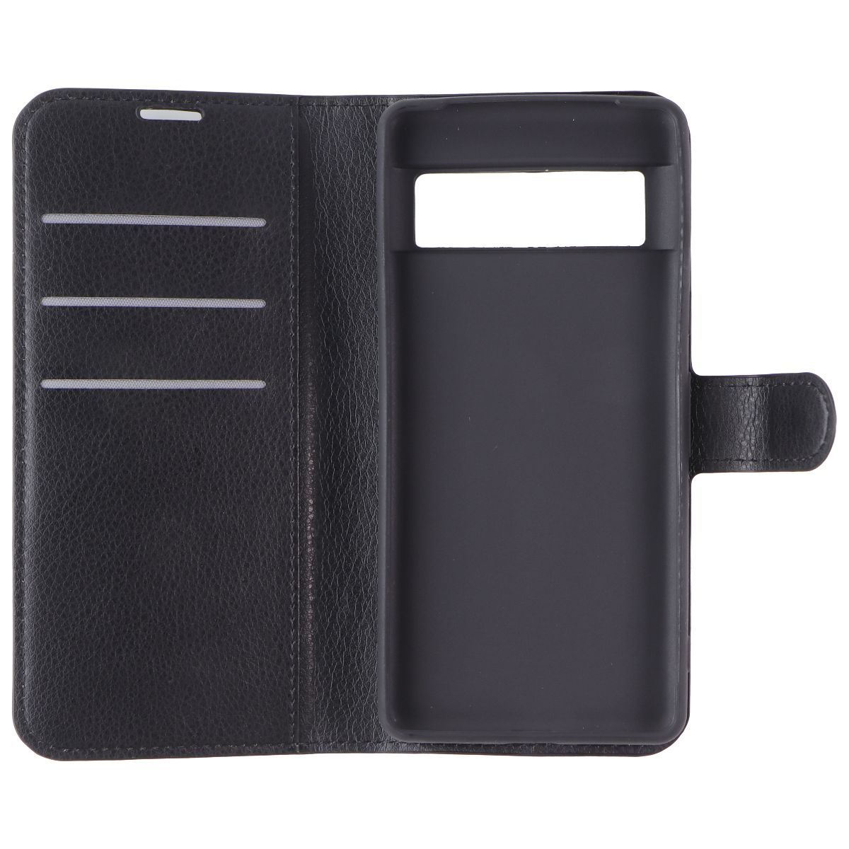 Generic Faux Leather Folio Case for Google Pixel 7 - Black Cell Phone - Cases, Covers & Skins Generic - Simple Cell Bulk Wholesale Pricing - USA Seller