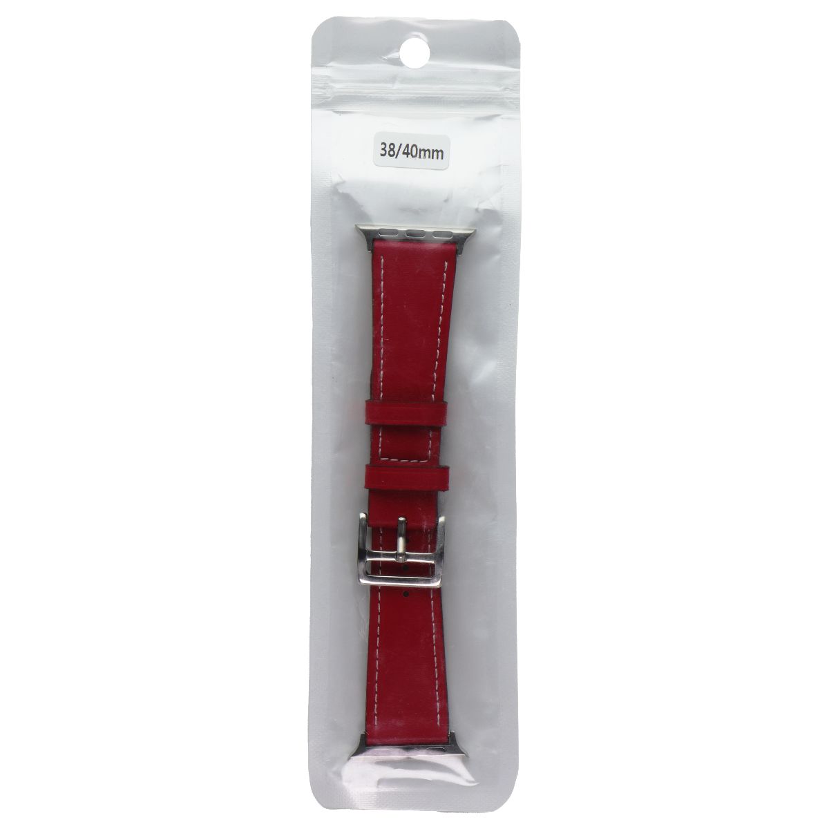 Generic Replacement Leather Watch Band for Apple Watches 38/40mm - Red Smart Watch Accessories - Watch Bands Generic - Simple Cell Bulk Wholesale Pricing - USA Seller
