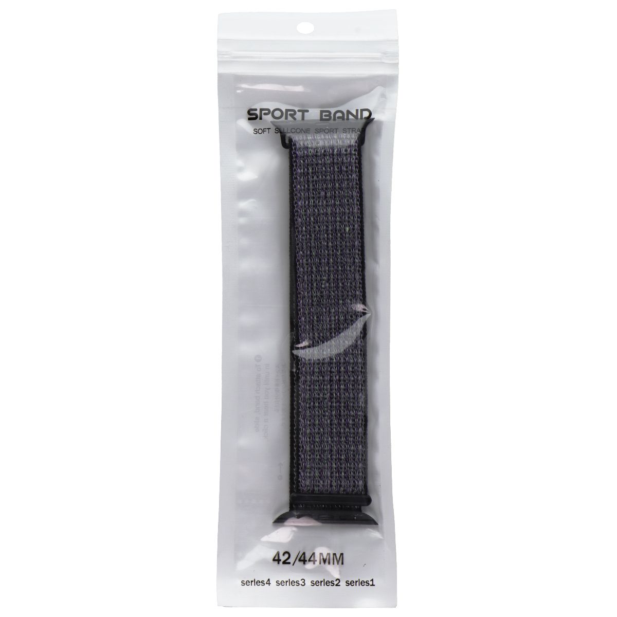Generic Replacement Nylon Watch Band for Apple Watches 42/44mm - Gray/Purple Smart Watch Accessories - Watch Bands Generic - Simple Cell Bulk Wholesale Pricing - USA Seller