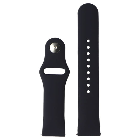 Generic Silicone Watch Band 22mm - Black / Large