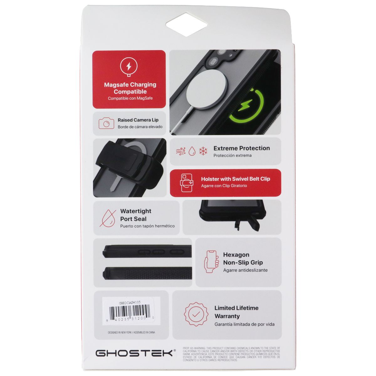 Ghostek Nautical Waterproof Case/Belt Clip for Samsung Galaxy S25 Ultra - Clear Cell Phone - Cases, Covers & Skins Ghostek - Simple Cell Bulk Wholesale Pricing - USA Seller