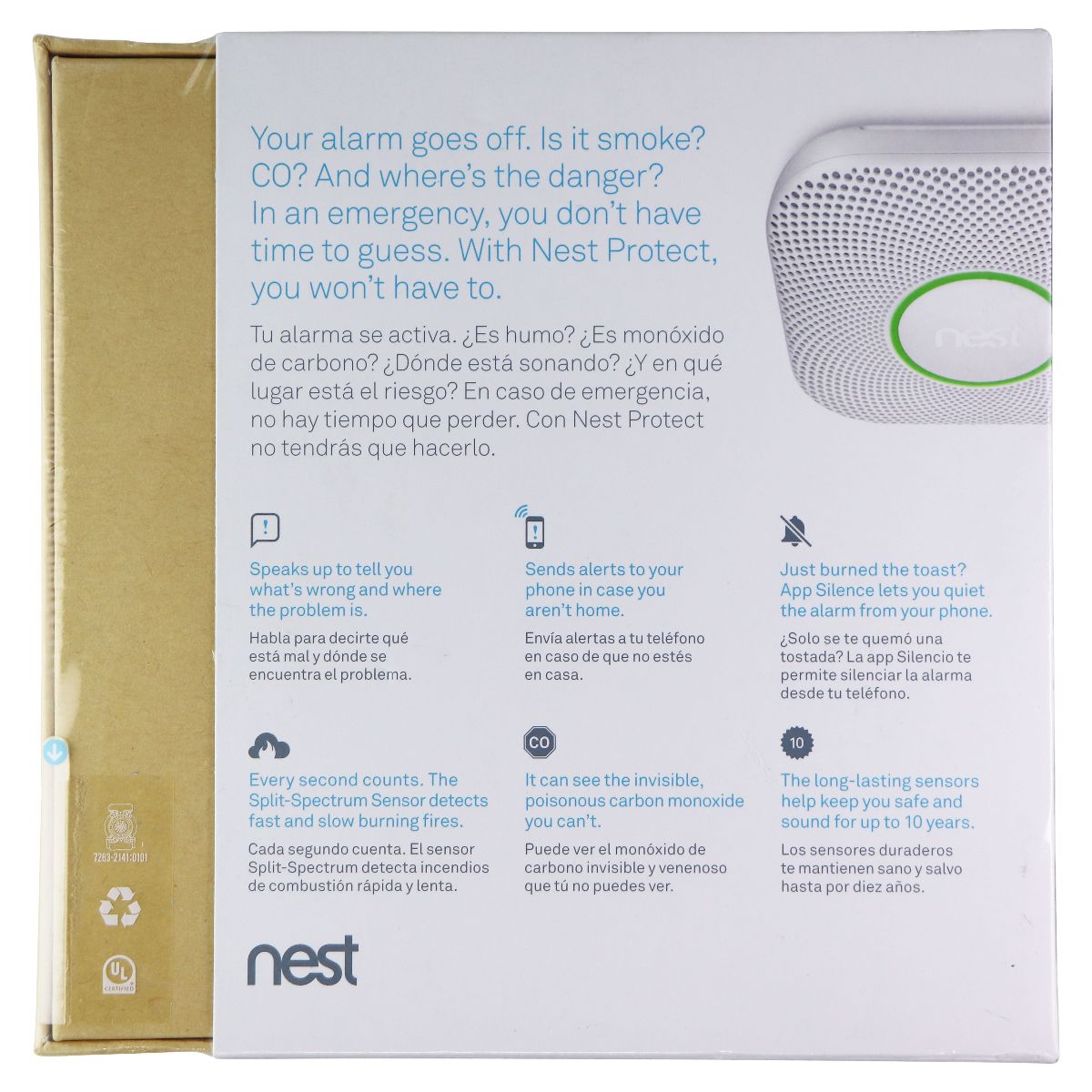 Google Nest Protect Smoke & Carbon Monoxide Alarm/Detector - Wired / White Home Improvement - Other Home Improvement Google - Simple Cell Bulk Wholesale Pricing - USA Seller