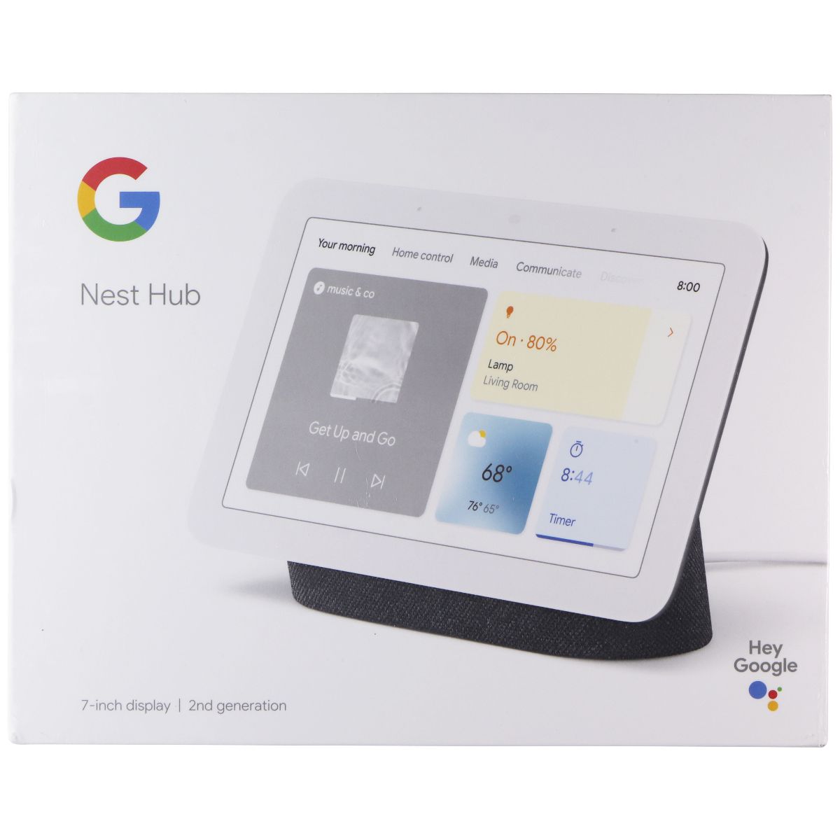 Google Nest Hub 7-inch Smart Display 2nd Gen with Google Assistant - Charcoal Home Multimedia - Home Speakers & Subwoofers Google - Simple Cell Bulk Wholesale Pricing - USA Seller