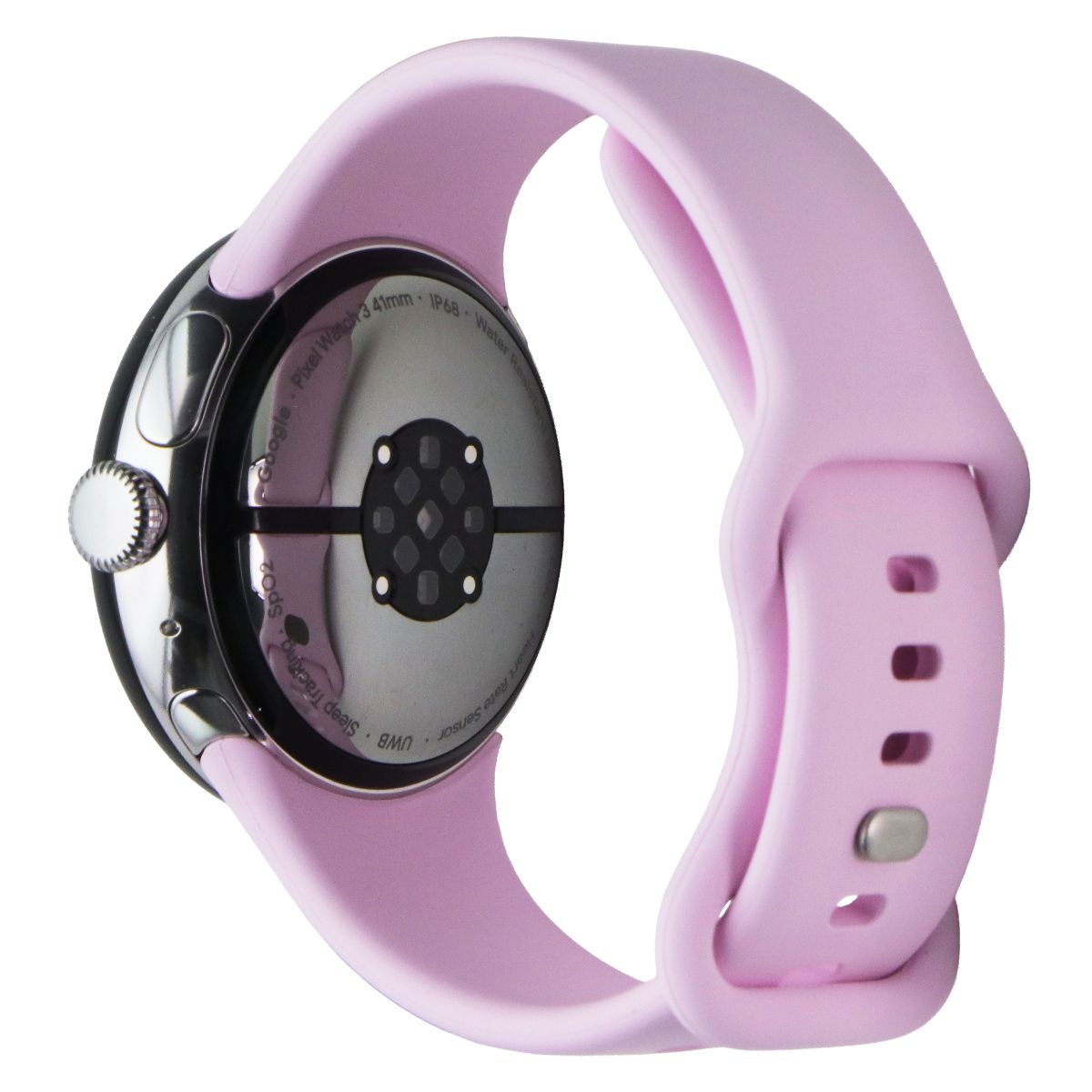 Google Pixel Watch 3 (41mm) LTE + WiFi (GBDU9) - Silver / Rose Quartz Sport Band Smart Watches Google - Simple Cell Bulk Wholesale Pricing - USA Seller