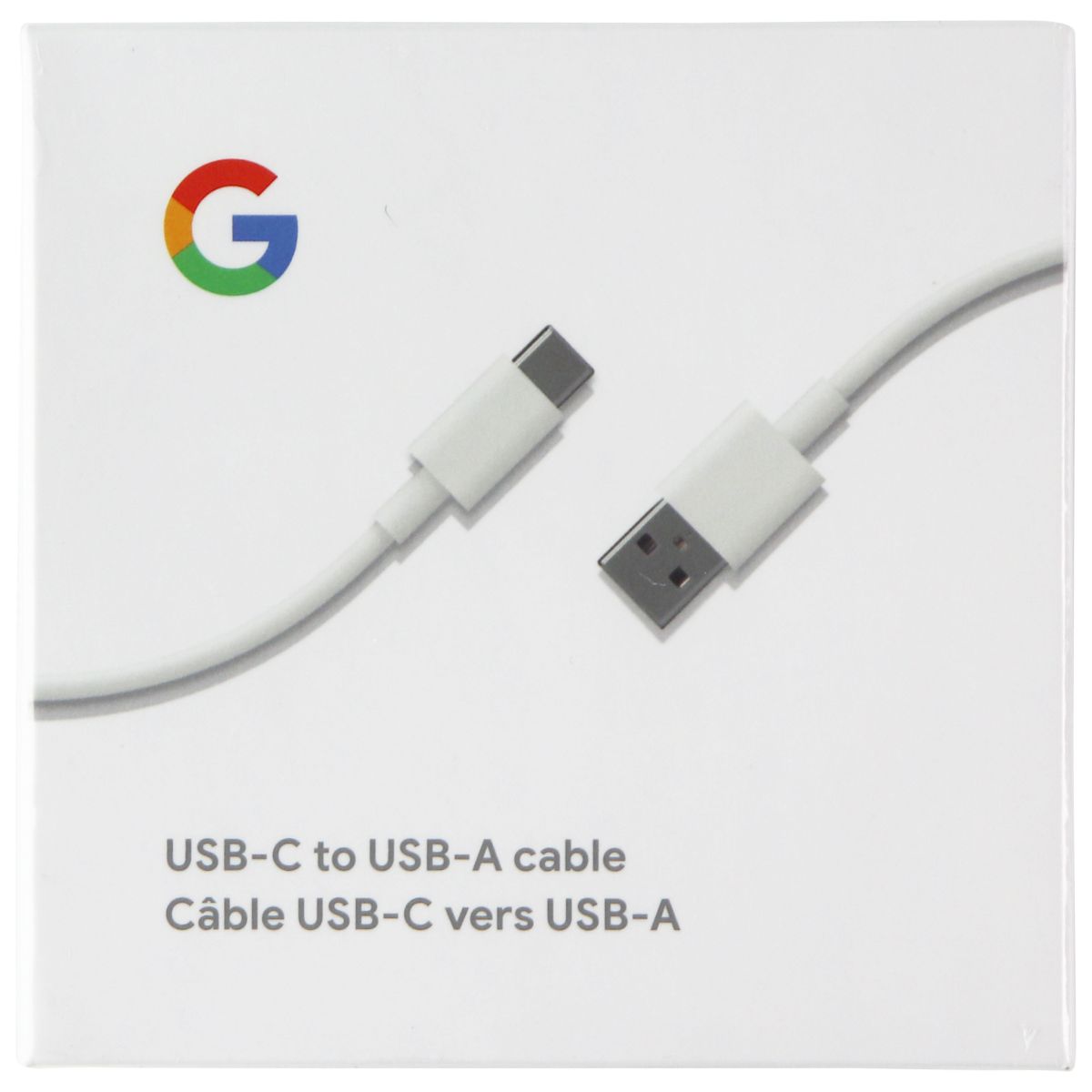 Google (1m/3.2-Ft) USB-C to USB-A Charging and Sync Cable - White (G016F) Cell Phone - Cables & Adapters Google - Simple Cell Bulk Wholesale Pricing - USA Seller