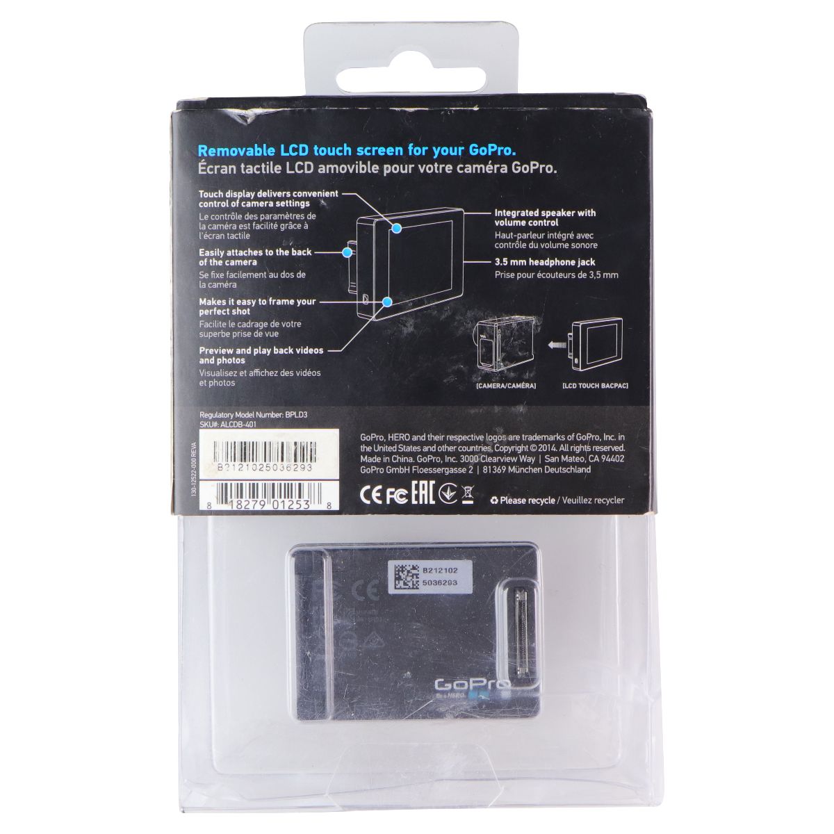 GoPro LCD Touch BacPac Touch Screen (BPLD3) - Camera NOT Included Digital Camera - Accessory Bundles GoPro - Simple Cell Bulk Wholesale Pricing - USA Seller