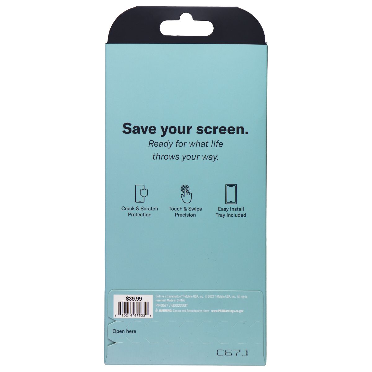 GoTo Tempered Glass Screen Protector for Apple iPhone 14 / 13 / 13 Pro Cell Phone - Screen Protectors GoTo - Simple Cell Bulk Wholesale Pricing - USA Seller