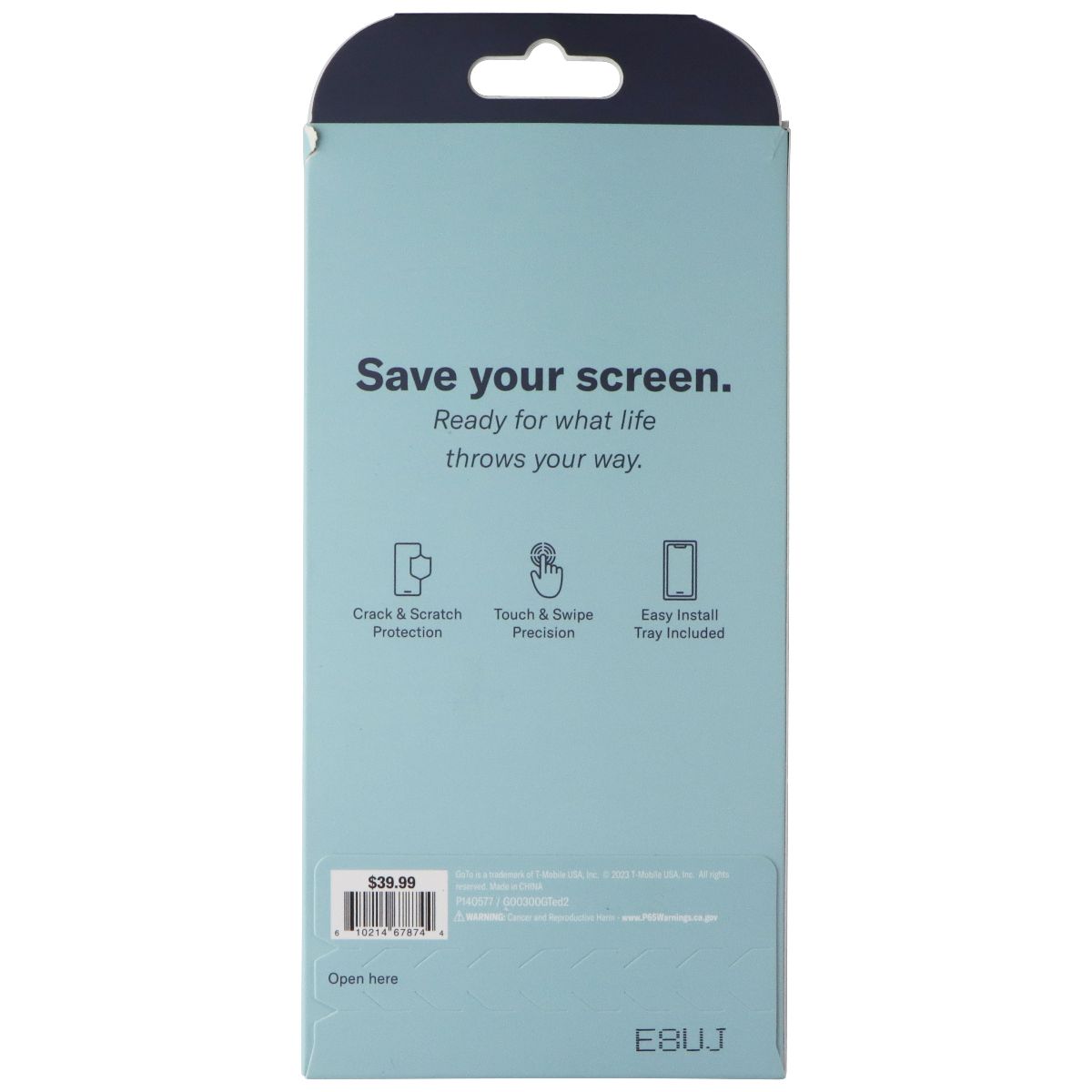 GoTo Tempered Glass Screen Protector for Apple iPhone 15 Pro Max Cell Phone - Screen Protectors GoTo - Simple Cell Bulk Wholesale Pricing - USA Seller