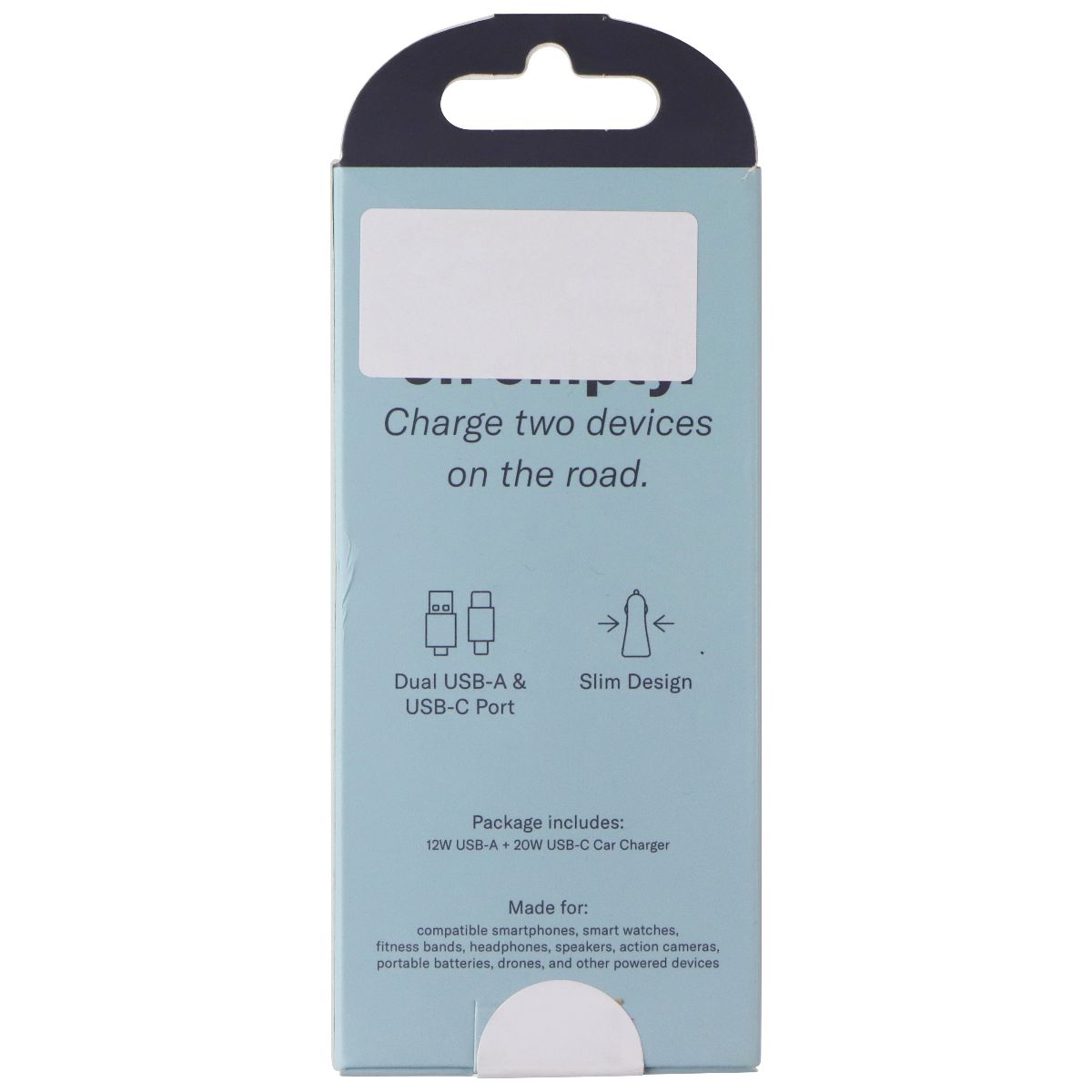 GoTo Dual 12W USB-A + 20W USB-C Car Charger - Black Cell Phone - Chargers & Cradles GoTo - Simple Cell Bulk Wholesale Pricing - USA Seller