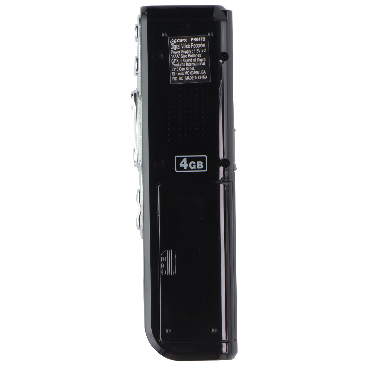 GPX (4GB) Digital Voice Recorder - Black (PR047B) Voice Recorders, Dictaphones GPX - Simple Cell Bulk Wholesale Pricing - USA Seller