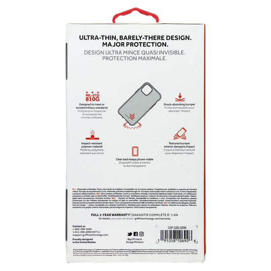 Griffin Survivor Clear Series Case for Apple iPhone 11 Pro Max - Green Cell Phone - Cases, Covers & Skins Griffin - Simple Cell Bulk Wholesale Pricing - USA Seller