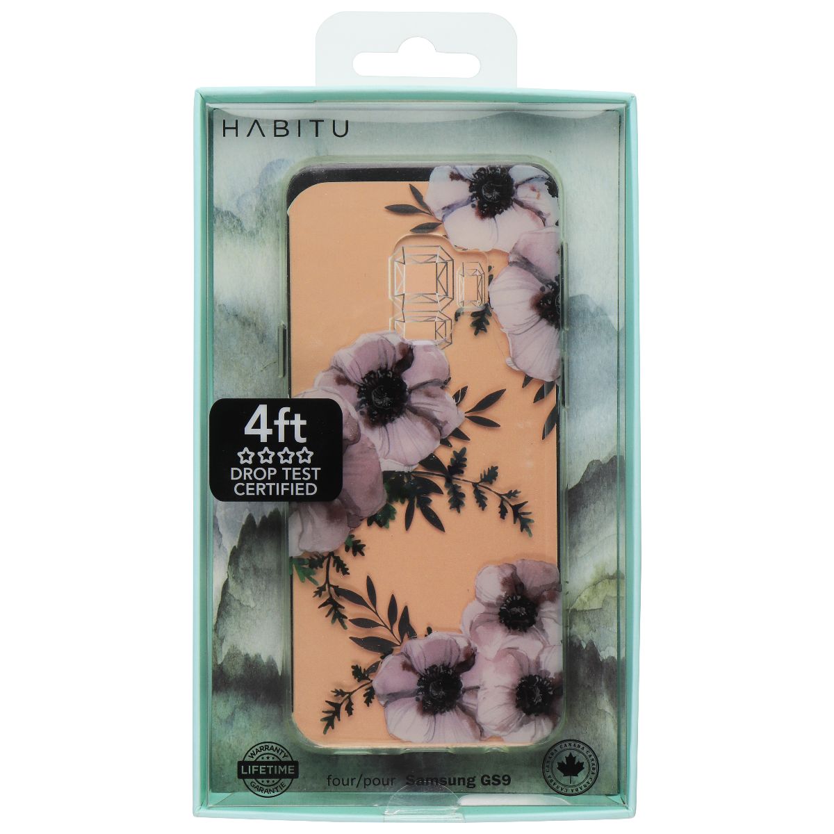 Habitu Slim Hardshell Clear Case for Samsung Galaxy S9 - Clear/Flowers Cell Phone - Cases, Covers & Skins Habitu - Simple Cell Bulk Wholesale Pricing - USA Seller