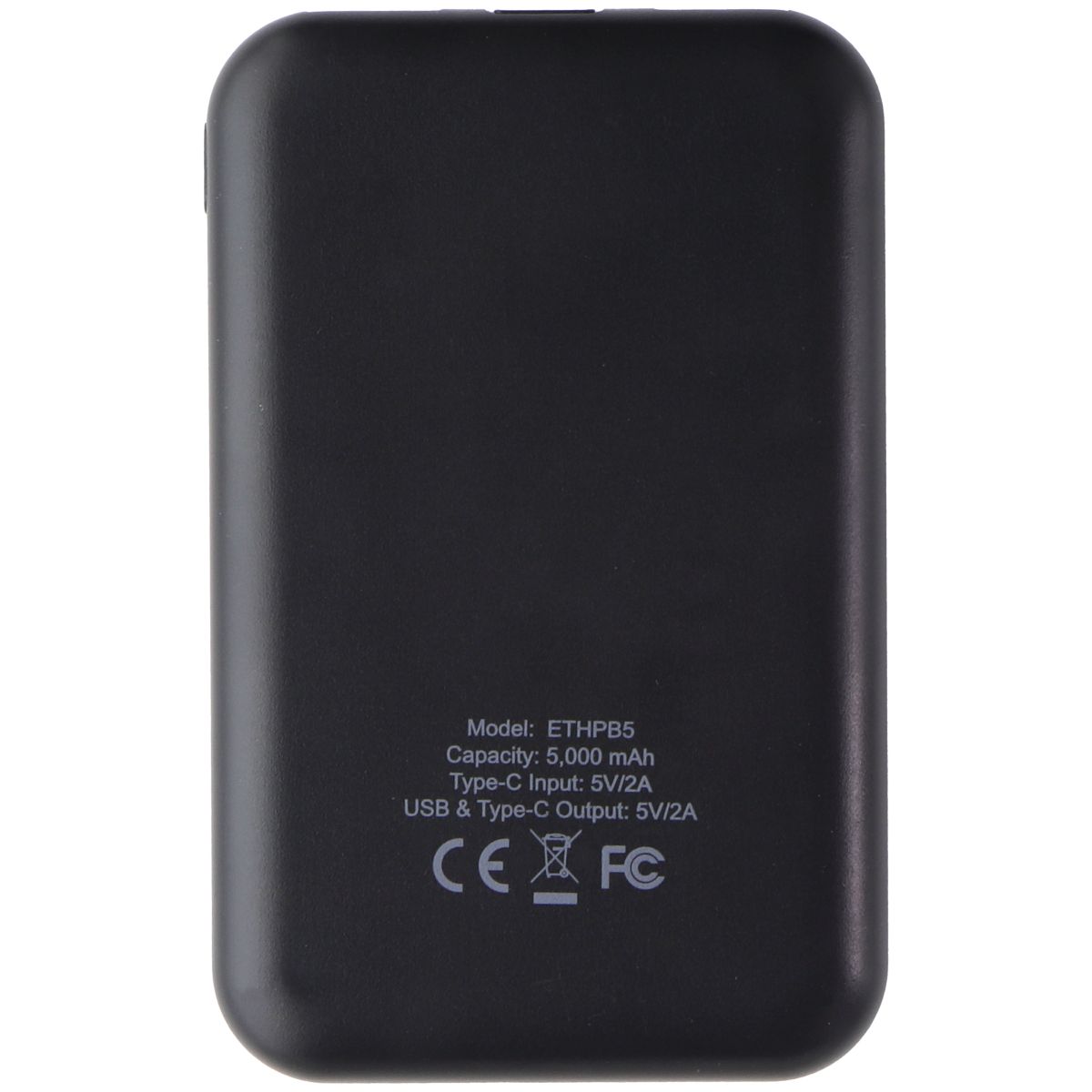 Helix 5,000 mAh Power Bank with Dual USB-A Ports & USB-C - Black