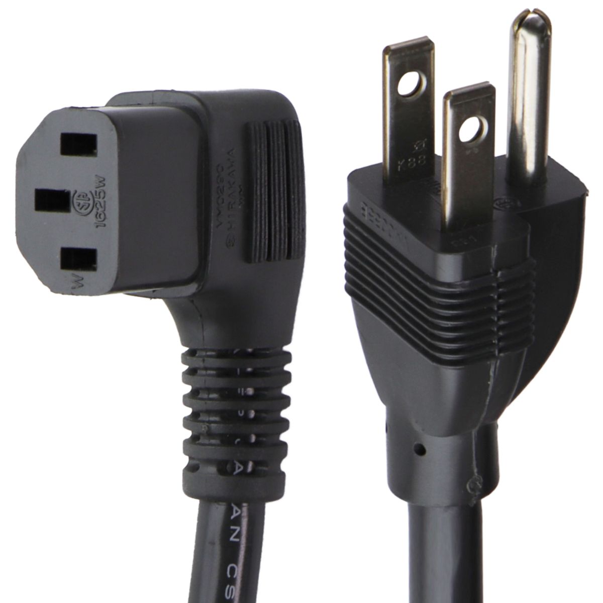 HIRAKAWA (3x16AWG) VW-1 Power Cord 13A/125V E35496 - Dark Gray Computer Parts - Power Supplies HIRAKAWA - Simple Cell Bulk Wholesale Pricing - USA Seller