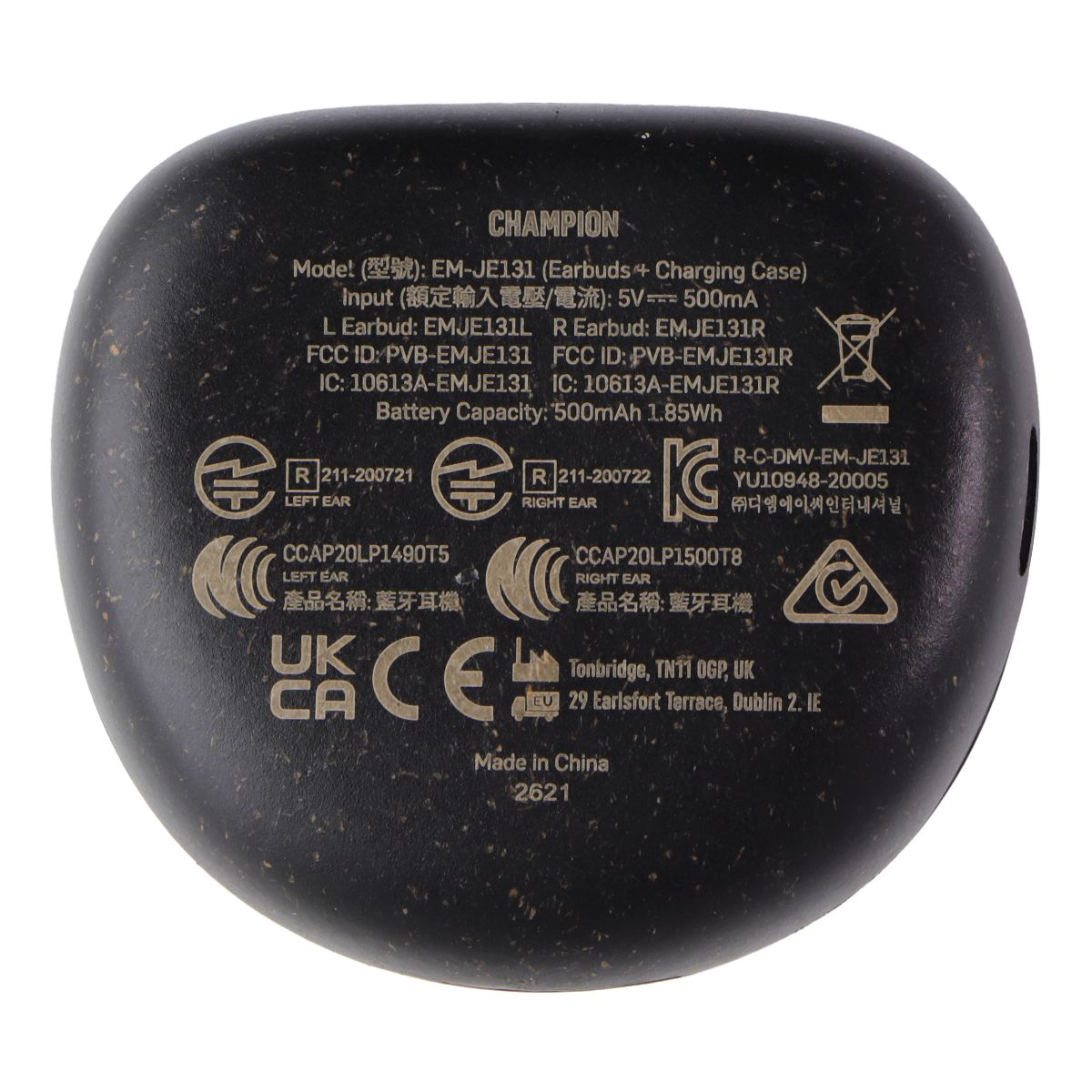 House of Marley Champion True Wireless In-Ear Earbuds - Black (EM-JE131-SB) Portable Audio - Headphones House Of Marley - Simple Cell Bulk Wholesale Pricing - USA Seller