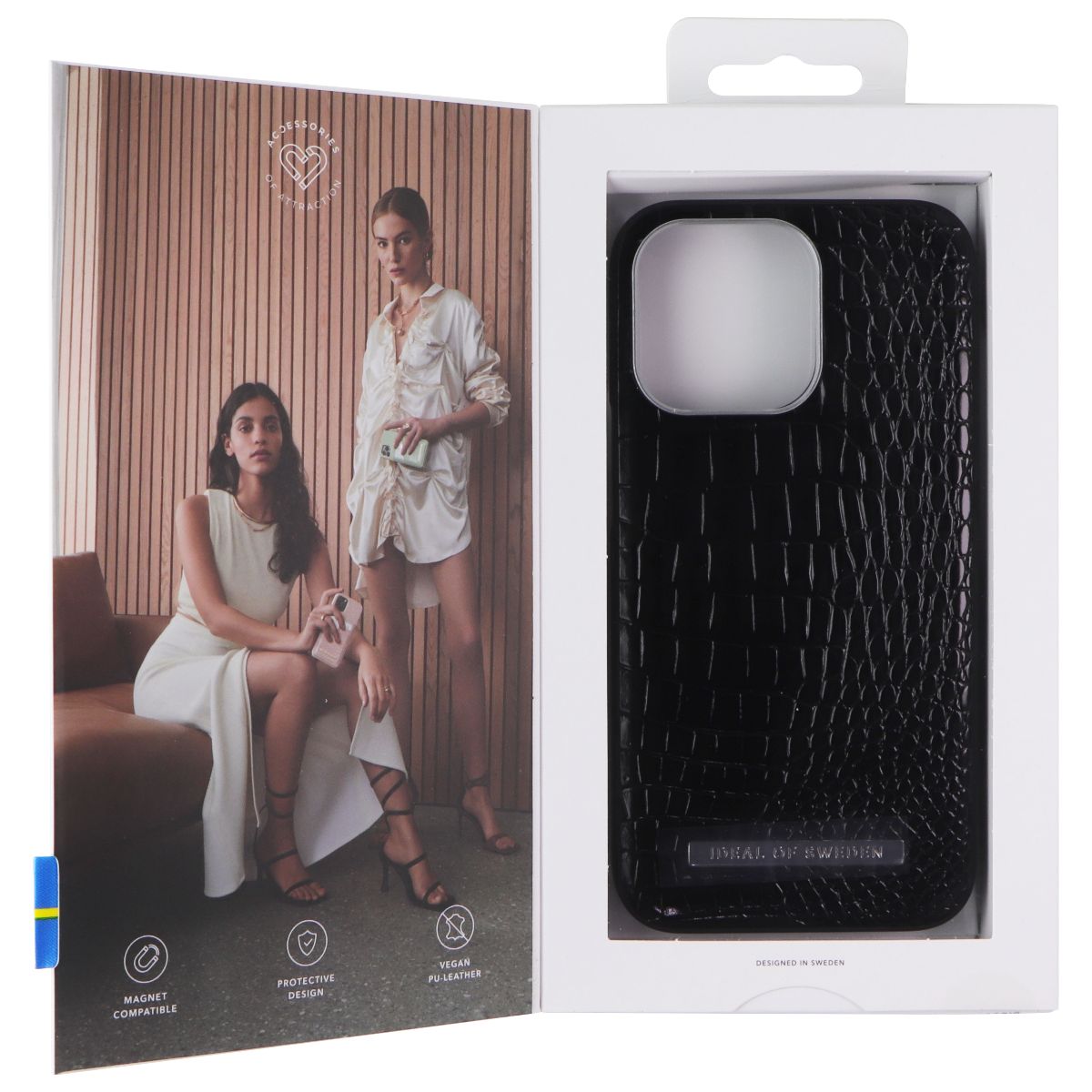 iDeal of Sweden Atelier Case for Apple iPhone 13 Pro - Neo Noir Croco Silver Cell Phone - Cases, Covers & Skins iDeal of Sweden - Simple Cell Bulk Wholesale Pricing - USA Seller