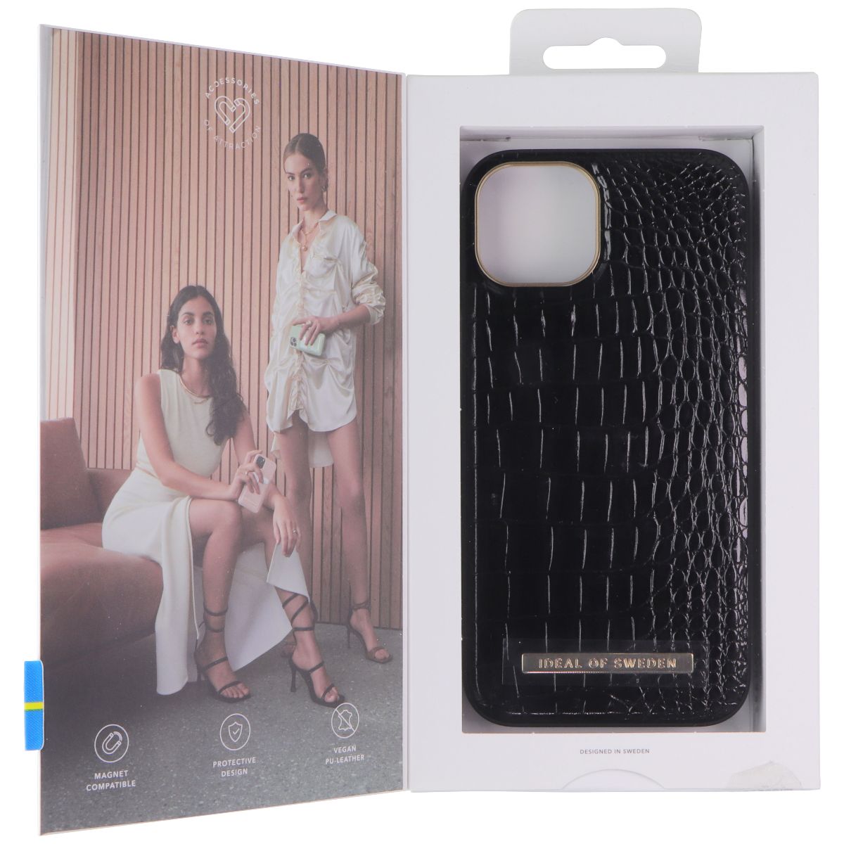 iDeal of Sweden Atelier Case for Apple iPhone 13 - Neo Noir Croco Black Cell Phone - Cases, Covers & Skins iDeal of Sweden - Simple Cell Bulk Wholesale Pricing - USA Seller