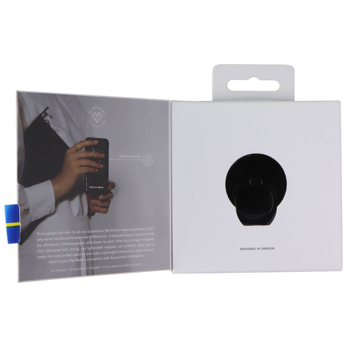 iDeal of Sweden Magnetic Ring Mount Grip/Stand for Smartphones - Black Cell Phone - Mounts & Holders iDeal of Sweden - Simple Cell Bulk Wholesale Pricing - USA Seller