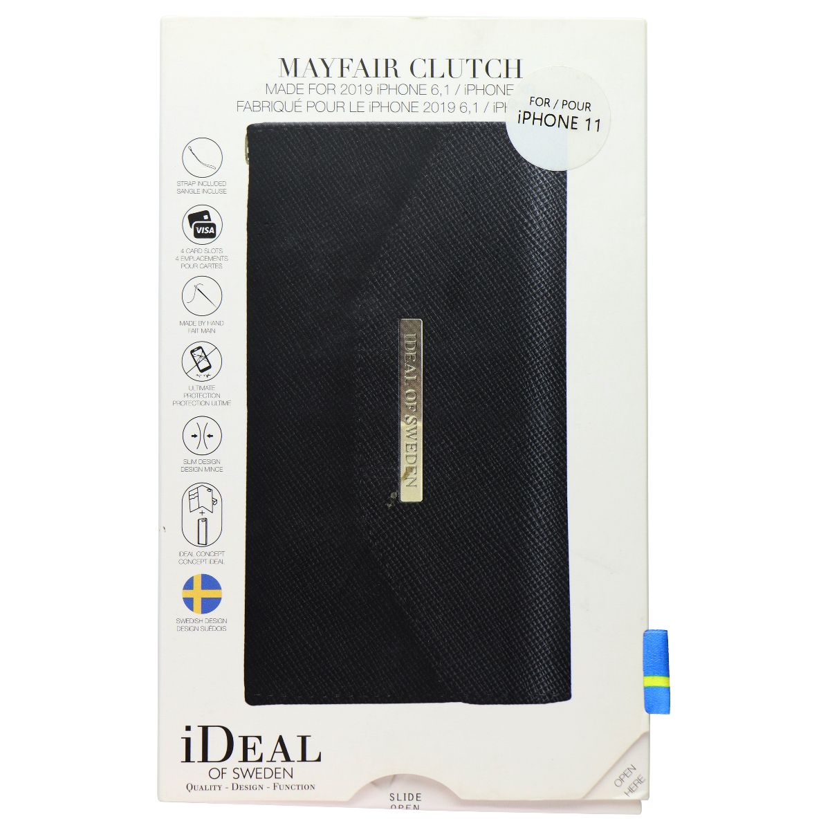 iDeal of Sweden Mayfair Clutch Series Wallet Case for Apple iPhone 11 - Black Cell Phone - Cases, Covers & Skins iDeal of Sweden - Simple Cell Bulk Wholesale Pricing - USA Seller