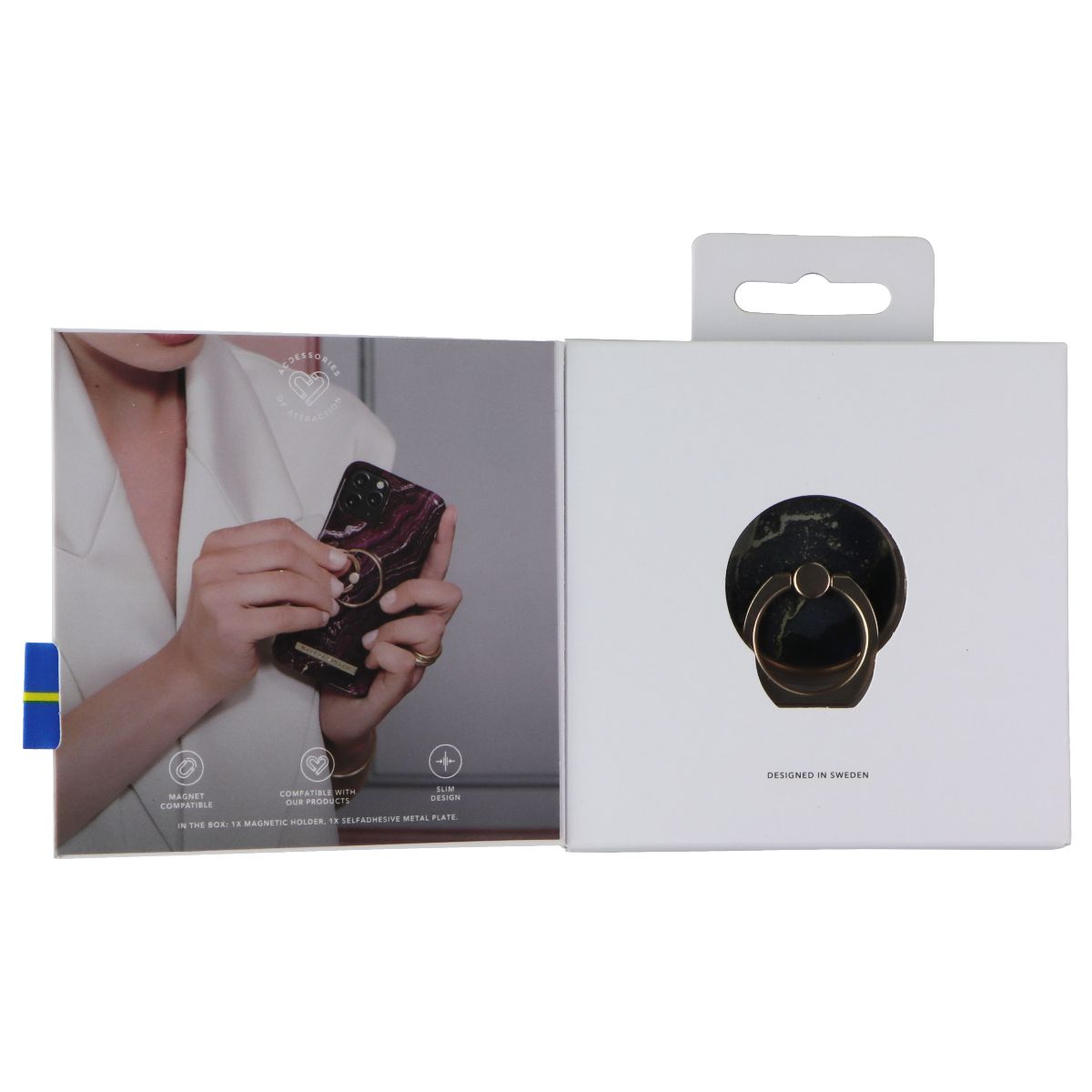 iDeal of Sweden Magnetic Ring Mount Grip/Stand - Golden Twilight Marble Cell Phone - Mounts & Holders iDeal of Sweden - Simple Cell Bulk Wholesale Pricing - USA Seller