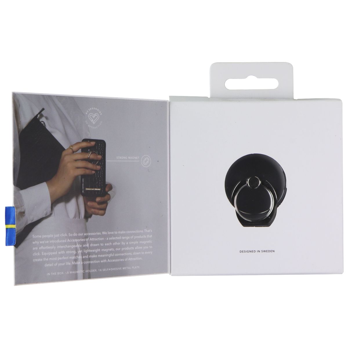 iDeal of Sweden Magnetic Ring Mount Grip/Stand for Smartphones - Silver Cell Phone - Mounts & Holders iDeal of Sweden - Simple Cell Bulk Wholesale Pricing - USA Seller