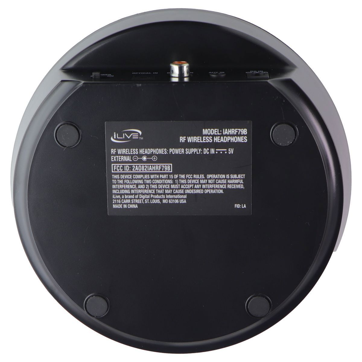 iLive RF Wireless Headphones with Charging Station - Black (IAHRF79B) Portable Audio - Headphones iLive - Simple Cell Bulk Wholesale Pricing - USA Seller