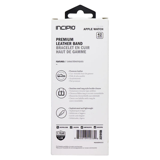 Incipio Premium Leather Apple Watch Band (42mm) - Chestnut Brown / Silver Smart Watch Accessories - Watch Bands Incipio - Simple Cell Bulk Wholesale Pricing - USA Seller