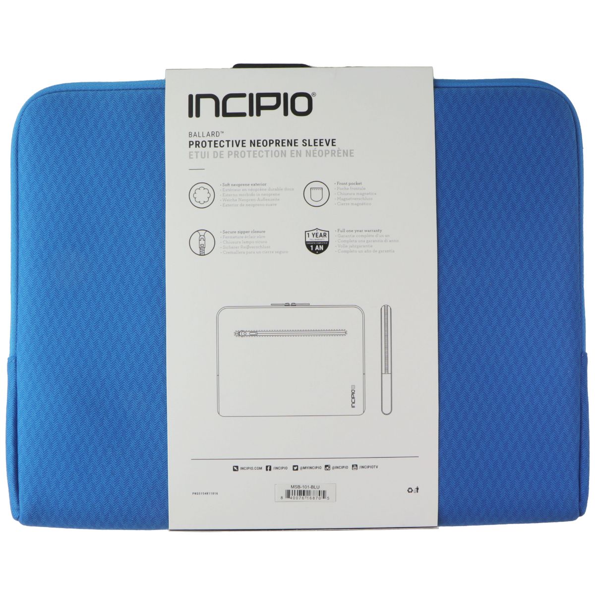 Incipio Ballard Series Sleeve Case for Microsoft Surface Book (13.5-inch) - Blue
