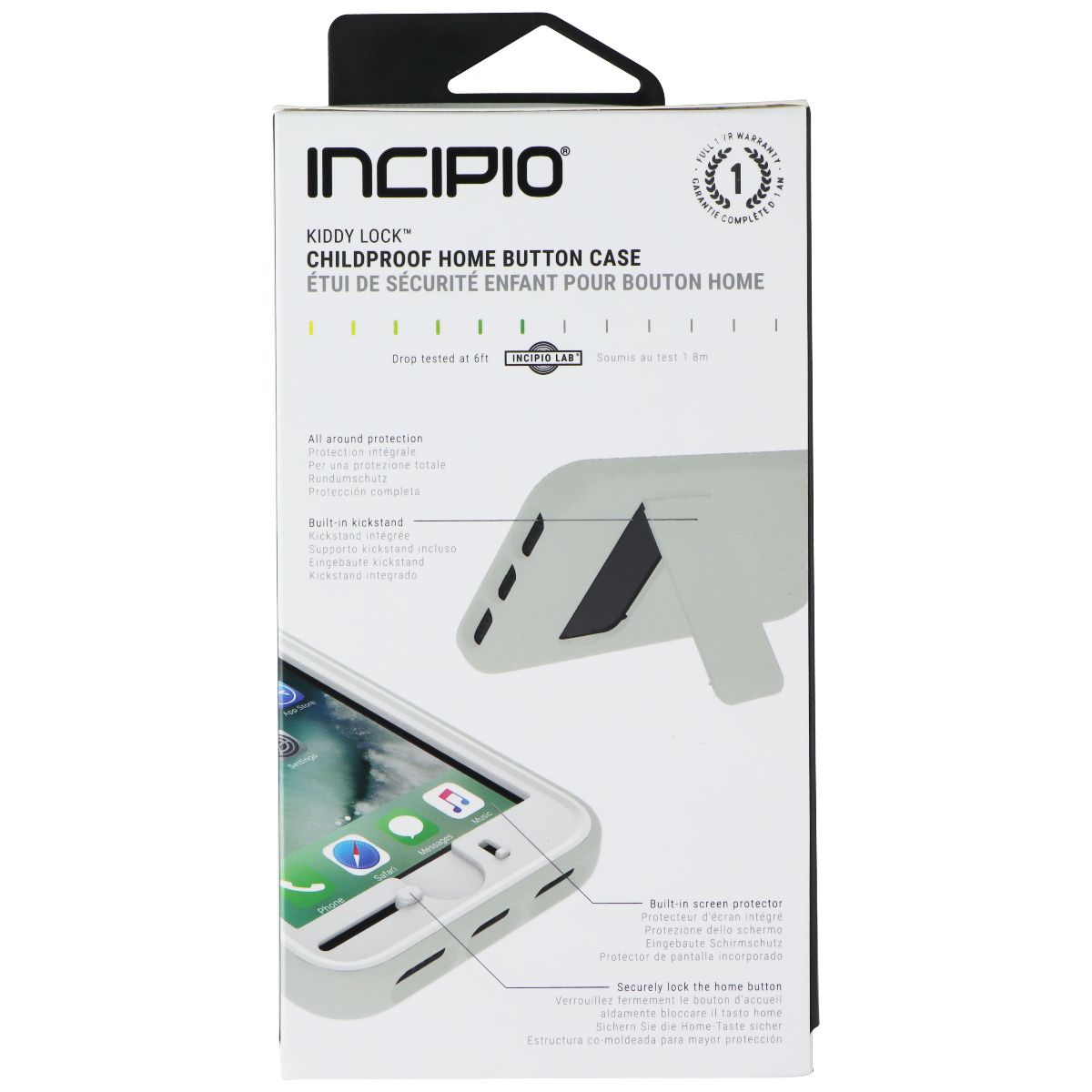 Incipio Kiddy Lock Case for Apple iPhone 7/6/6s - White/Gray Cell Phone - Cases, Covers & Skins Incipio - Simple Cell Bulk Wholesale Pricing - USA Seller