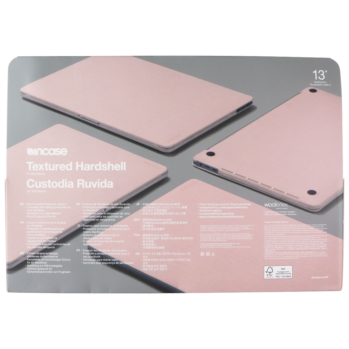 Incase Textured Hardshell Case for MacBook Pro 13-in (2020-2022) - Antique Pink Computer Accessories - Laptop Cases & Bags Incase - Simple Cell Bulk Wholesale Pricing - USA Seller