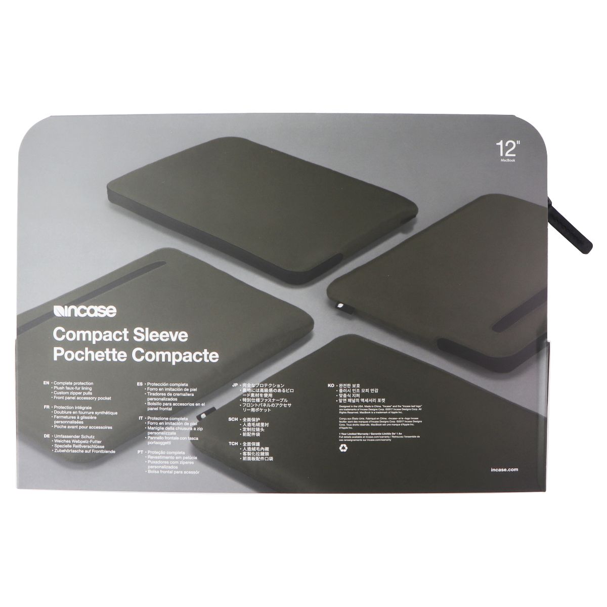 Incase Compact Sleeve for MacBook 12-inch - Olive Green Computer Accessories - Laptop Cases & Bags Incase - Simple Cell Bulk Wholesale Pricing - USA Seller