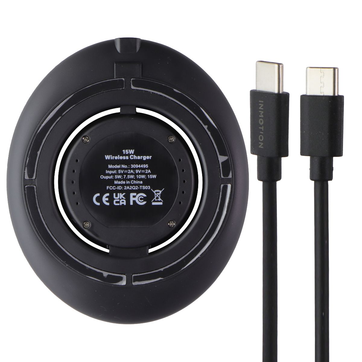 InMotion (15W) Smartphone Wireless Charging Stand - Black Cell Phone - Chargers & Cradles InMotion - Simple Cell Bulk Wholesale Pricing - USA Seller