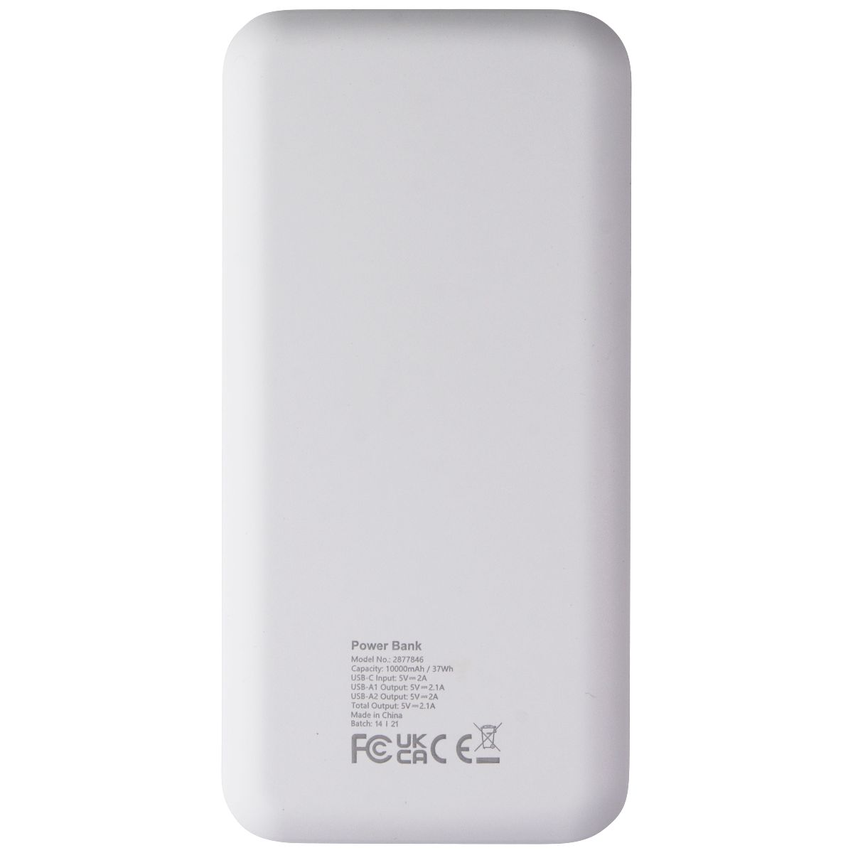 InMotion 10,000 mAh Power Bank with 2 USB-A Ports and LED Indicator - White Cell Phone - Chargers & Cradles InMotion - Simple Cell Bulk Wholesale Pricing - USA Seller