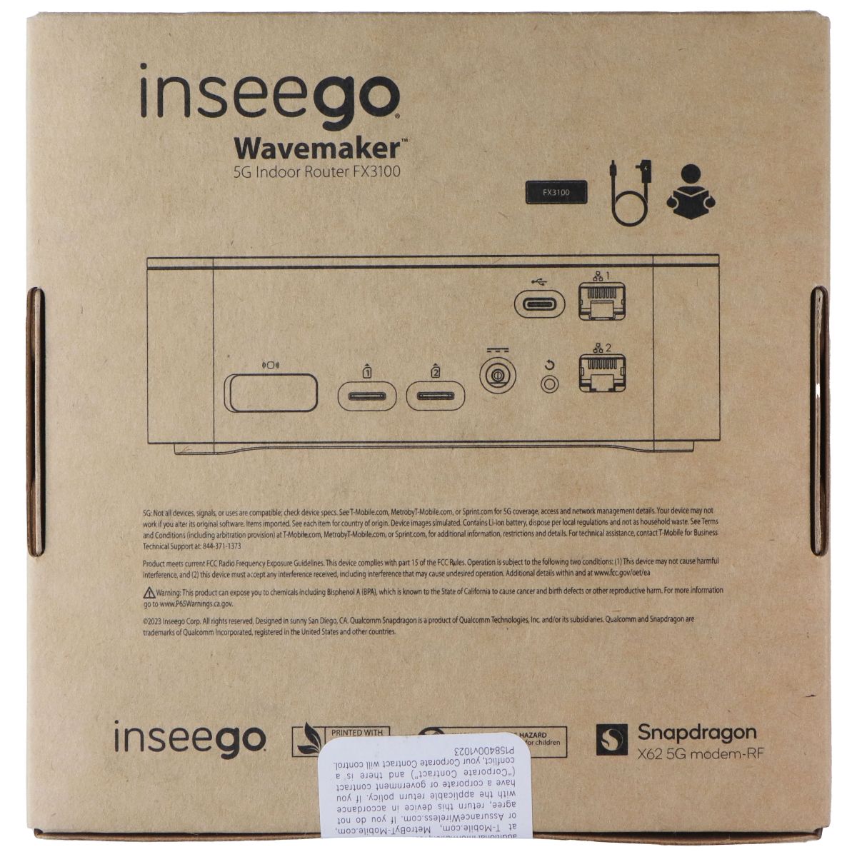 Inseego Wavemaker 5G Indoor Wi-Fi Router Kit - White (FX3100) Networking - Wireless Wi-Fi Routers inseego - Simple Cell Bulk Wholesale Pricing - USA Seller