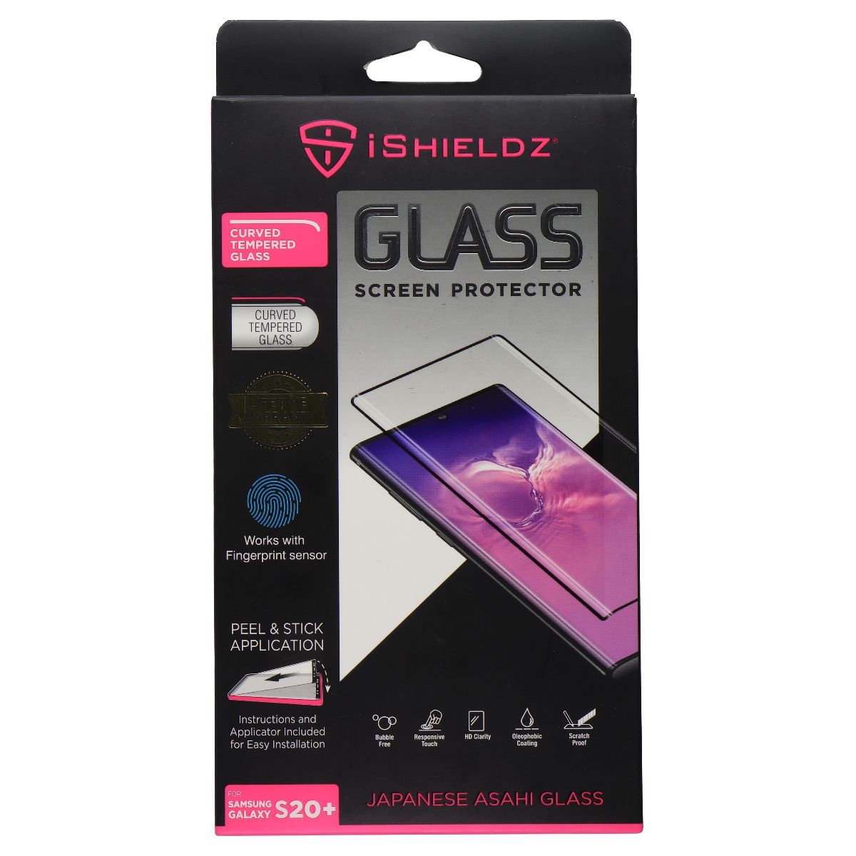 iShieldz Curved Tempered Glass Screen Protector for Samsung Galaxy (S20+) Cell Phone - Screen Protectors iShieldz - Simple Cell Bulk Wholesale Pricing - USA Seller