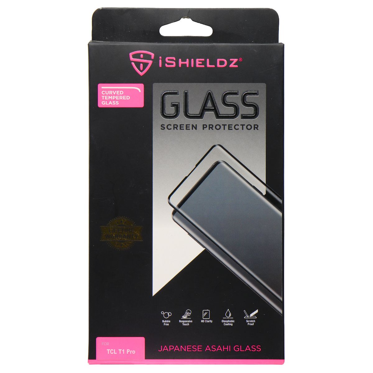 iShieldz Curved Tempered Glass Screen Protector for TCL T1 / T10 Pro - Clear Cell Phone - Screen Protectors iShieldz - Simple Cell Bulk Wholesale Pricing - USA Seller