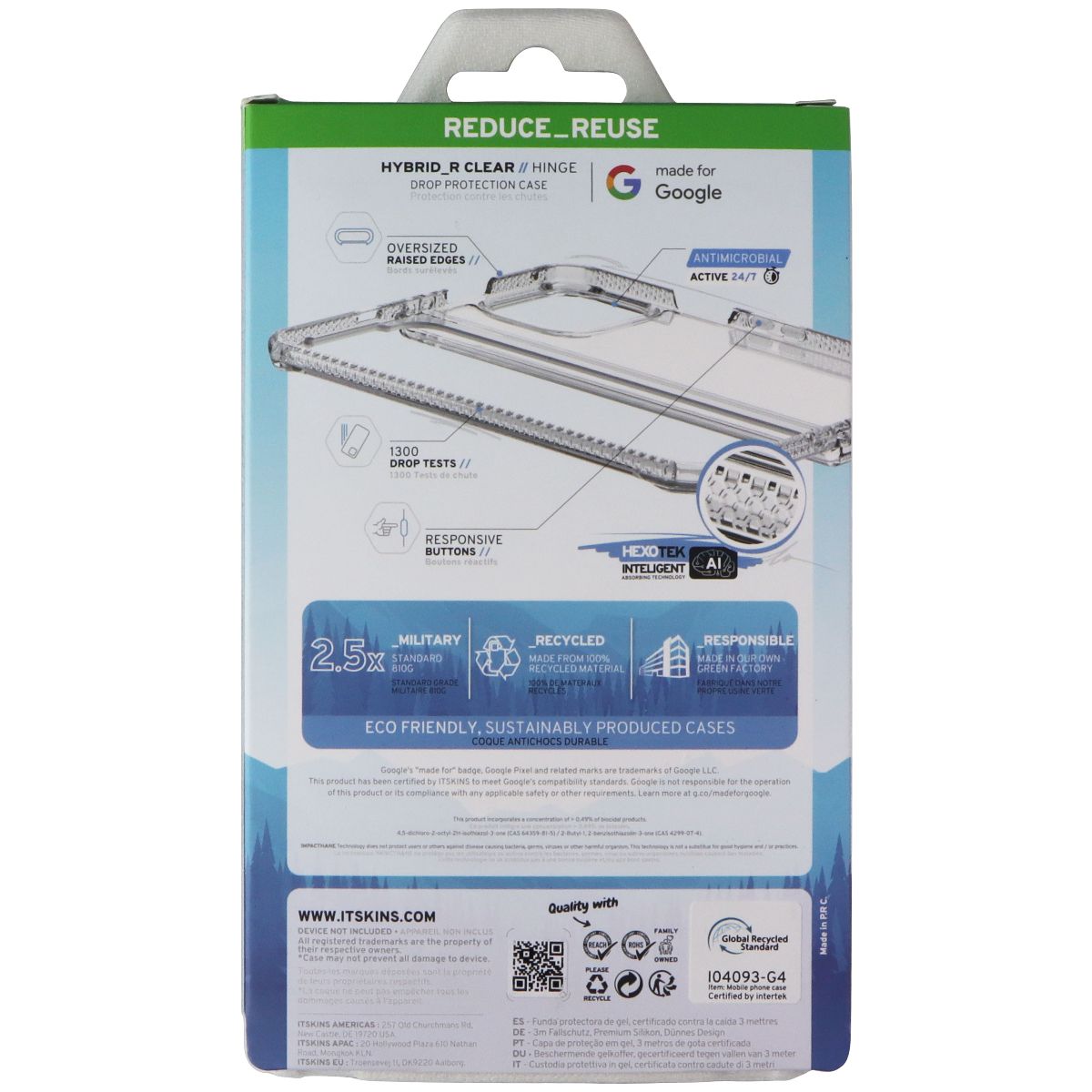 ITSKINS Hybrid_R Clear // Hinge Case for Google Pixel 9 Pro Fold - Smoke